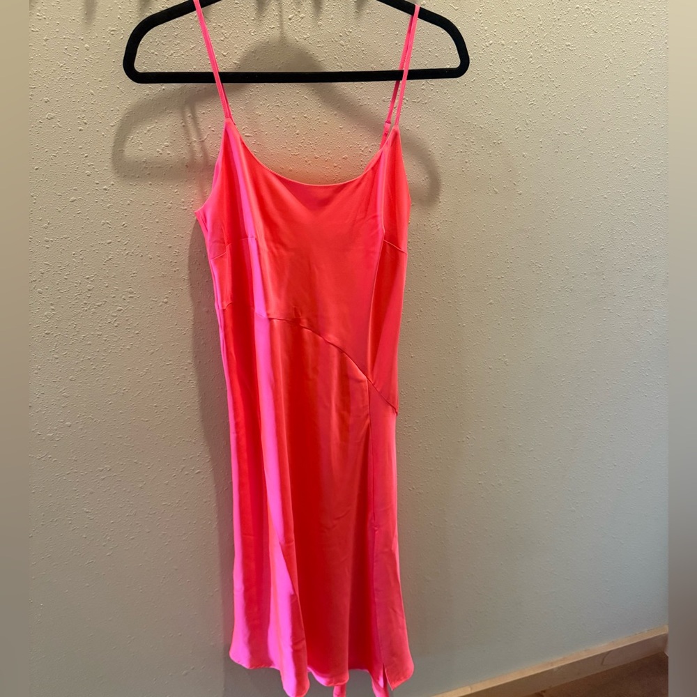 a new day Bright Pink Midi Dress